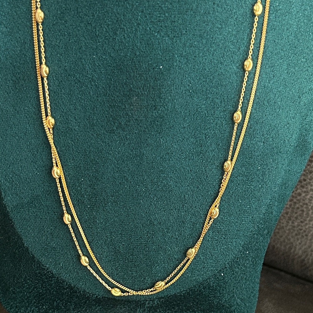 Gold‎ layering Necklaces set of 2